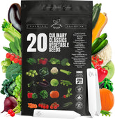 20 Vegetable Seeds For Planting Indoor Outdoor Variety Pack Home Garden Starter Kit Plant Marker 3900+ Non-GMO Heirloom Broccoli Cabbage Zucchini Cauliflower Pumpkin Celery Pea Cucumber Tomato Arugula - Organo Republic seeds store 20 Vegetable Seeds For Planting Indoor Outdoor Variety Pack Home Garden Starter Kit Plant Marker 3900+ Non-GMO Heirloom Broccoli Cabbage Zucchini Cauliflower Pumpkin Celery Pea Cucumber Tomato Arugula